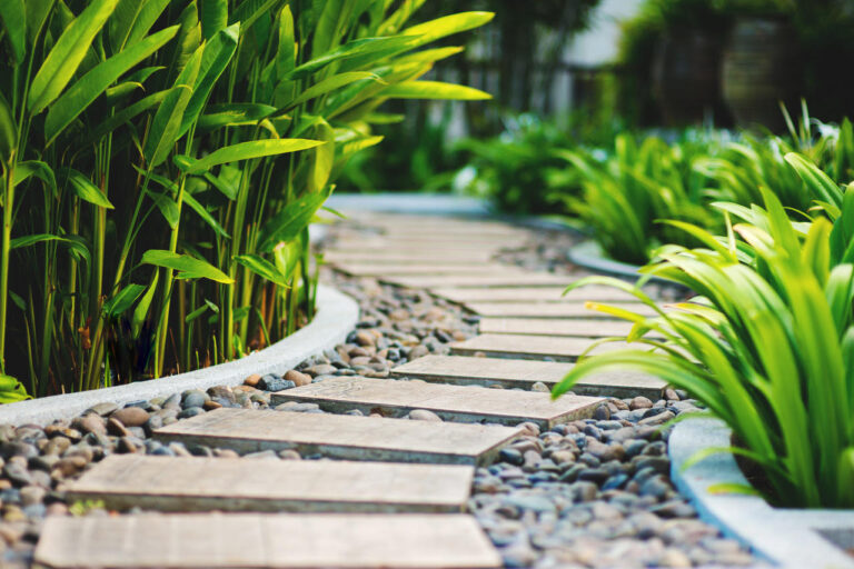 Alley In Tropical Garden, Koh Samui, Thailand